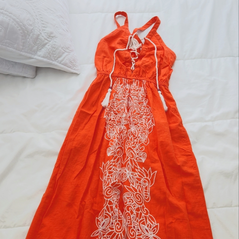 ORANGE MAXI DRESS